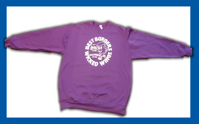 Ralphie's Sports Eatery Sweatshirt Apparel Purple